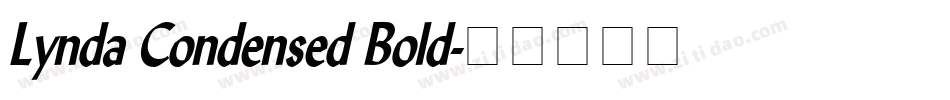 Lynda Condensed Bold字体转换